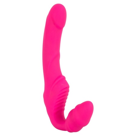 Wibrator strap-on bez uprzęży Vibrating Strapless Strap-on 2 – silikon z powłoką PU, 9 trybów wibracji, długość 21,8 cm - 3