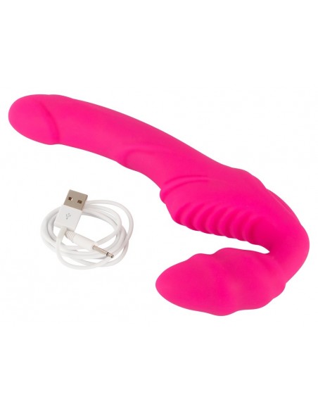 Penis Z Wibracjami Vibrating Strapless Strap-On 2 - Strap-ony, dilda na pasku z wibracją - 6