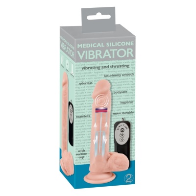 ORION Medical Silicone Thrusting Vib – wibrator realistyczny z pchnięciami i rotacją, 21 cm - 1 2