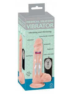 Realistyczny wibrator CYBERSKÓRA Medical Silicone Thrusting Vib - Wibratory z cyberskóry - 1 2
