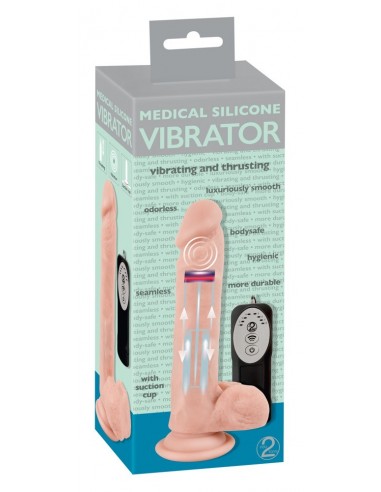 Realistyczny wibrator CYBERSKÓRA Medical Silicone Thrusting Vib - Wibratory z cyberskóry - 2