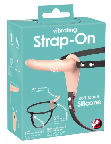 Penis Z Wibrajami Na Pasku Vibrating Strap-On - Strap-ony, dilda na pasku z wibracją - 2