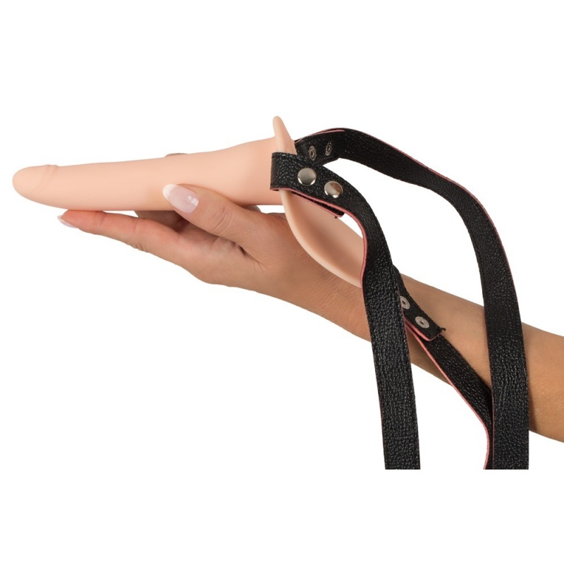 Vibrating Strap-On ORION – regulowany pas z wibracją i wyjmowanym wibrobulletem, 10 trybów, korpus silikonowy 15,7 cm - 5