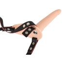 Vibrating Strap-On ORION – regulowany pas z wibracją i wyjmowanym wibrobulletem, 10 trybów, korpus silikonowy 15,7 cm - 8