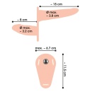 Podwójny Strap-On z Wibracją — Silikon i PU, 2 Dilda 15,7 cm i 8,8 cm, 10 Trybów - 3