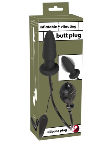 Wibrujący korek analny Inflatable vibrating butt plug - Kulki i korki analne wibrujące - 2
