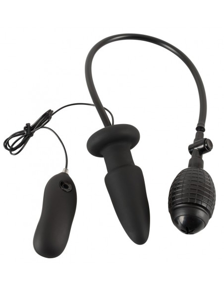 Wibrujący korek analny Inflatable vibrating butt plug - Kulki i korki analne wibrujące - 4