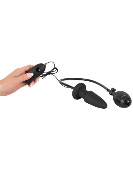 Wibrujący korek analny Inflatable vibrating butt plug - Kulki i korki analne wibrujące - 1