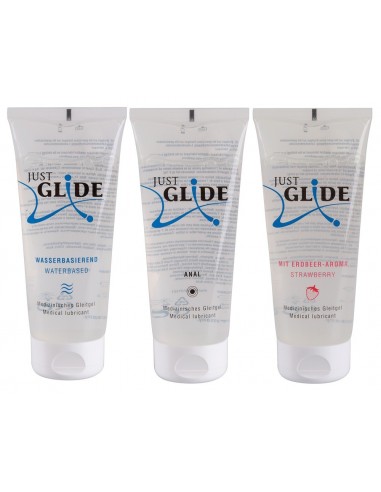 Wodny lubrykant Just Glide 3x200 ml - Lubrykanty do seksu klasycznego - 1