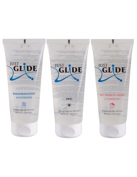 Wodny lubrykant Just Glide 3x200 ml - Lubrykanty do seksu klasycznego - 1