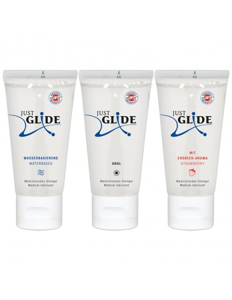 Wodny lubrykant Just Glide 3x200 ml - Lubrykanty do seksu klasycznego - 2