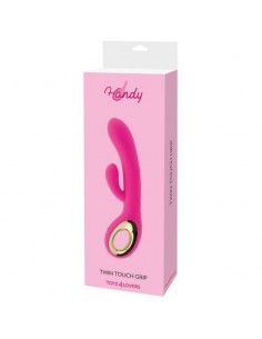 Wibrator króliczek handy two touch grip pink - Wibratory Króliczki - 1 2