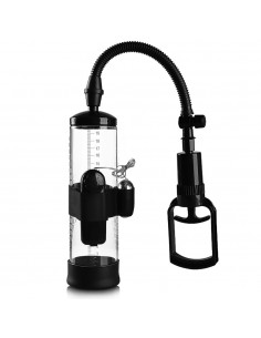Pompka Erekcyjna Do Penisa Powerpump Max Black/Clear z Wibracjami - Pompki erekcyjne i powiększające penisa - 1