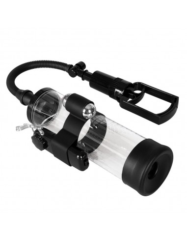 Pompka Erekcyjna Do Penisa Powerpump Max Black/Clear z Wibracjami - Pompki erekcyjne i powiększające penisa - 2