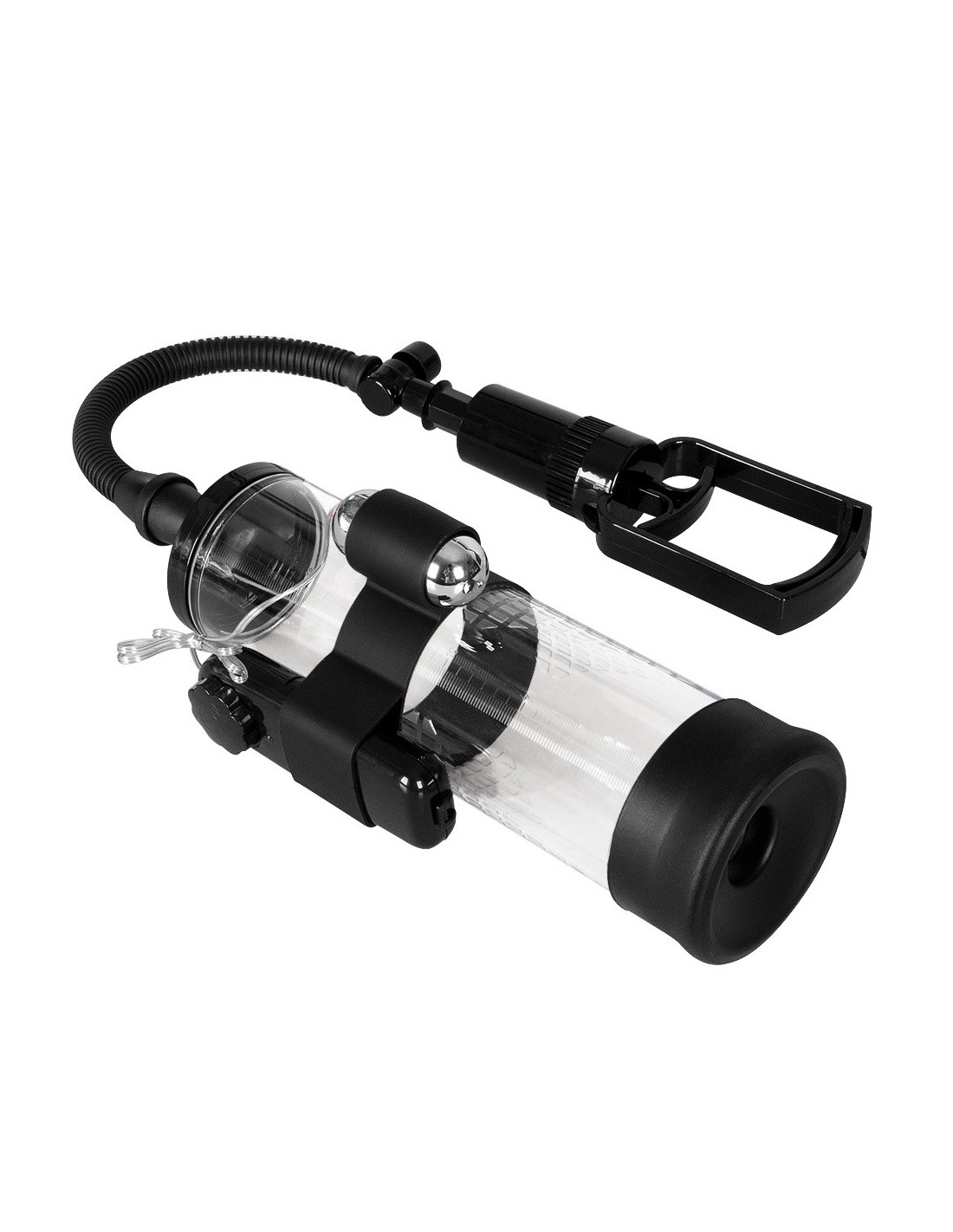 Pompka Erekcyjna Do Penisa Powerpump Max Black&Clear z Wibracjami