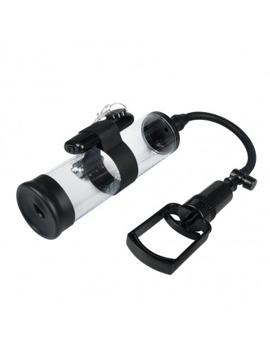 Pompka Erekcyjna Do Penisa Powerpump Max Black/Clear z Wibracjami - Pompki erekcyjne i powiększające penisa - 3