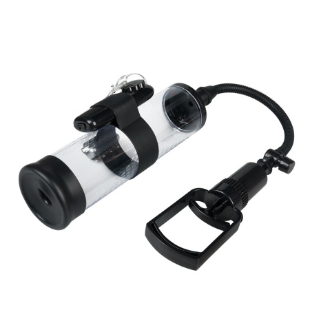 Pompka Erekcyjna Do Penisa Powerpump Max Black/Clear z Wibracjami - 3