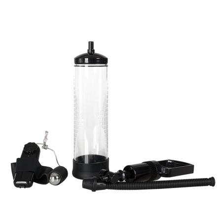 Pompka Erekcyjna Do Penisa Powerpump Max Black/Clear z Wibracjami - 5