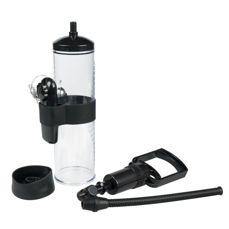 Pompka Erekcyjna Do Penisa Powerpump Max Black/Clear z Wibracjami - 6