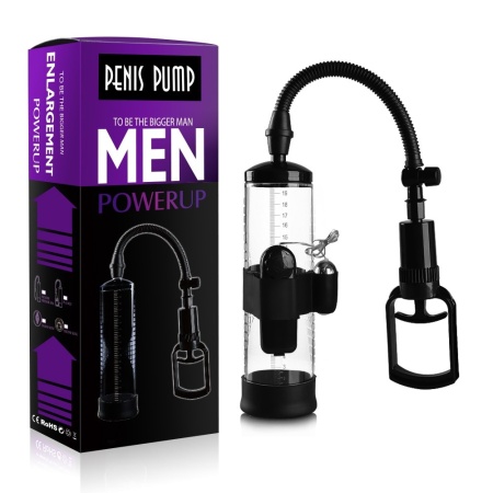 Pompka Erekcyjna Do Penisa Powerpump Max Black/Clear z Wibracjami - 7
