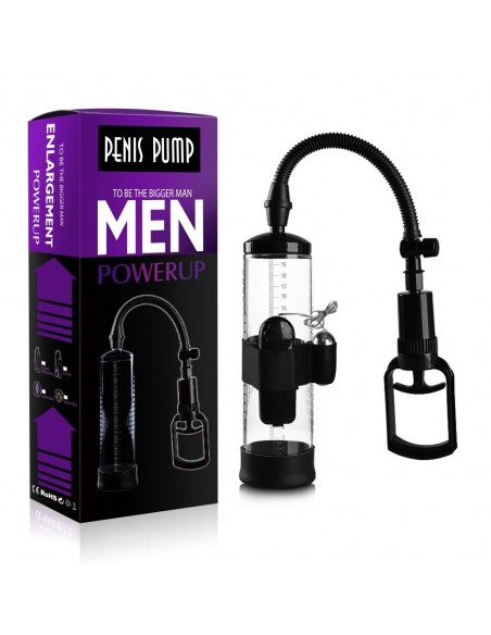 Pompka Erekcyjna Do Penisa Powerpump Max Black/Clear z Wibracjami - Pompki erekcyjne i powiększające penisa - 7