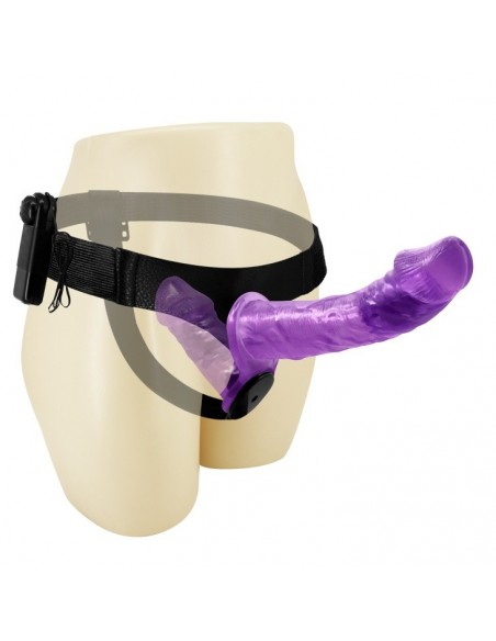 Wibrujący Strapon Ultra Passionate Harness Dual-Motor - Strap-ony, dilda na pasku z wibracją - 3