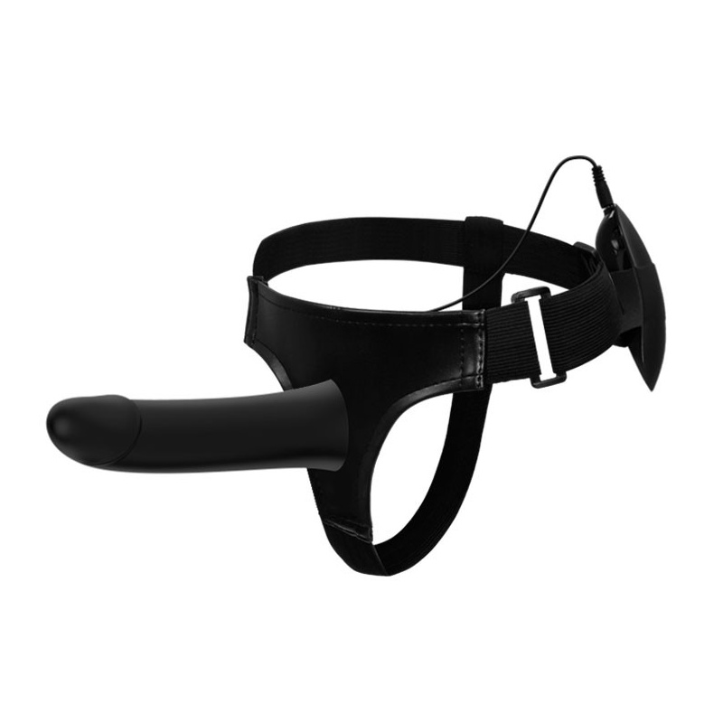 Strap-on Vito z regulowanym pasem, wibrujący, silikonowy, 17,3 cm - 1