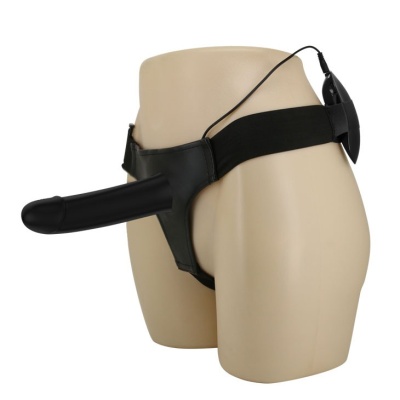 Strap-on Vito z regulowanym pasem, wibrujący, silikonowy, 17,3 cm - 1 2