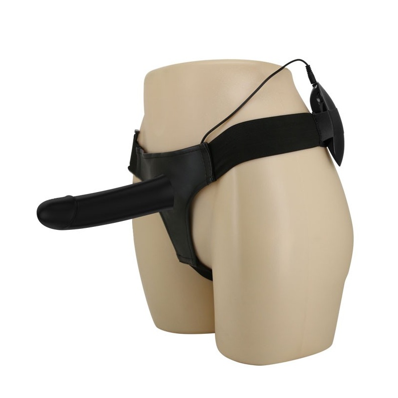 Strap-on Vito z regulowanym pasem, wibrujący, silikonowy, 17,3 cm - 2