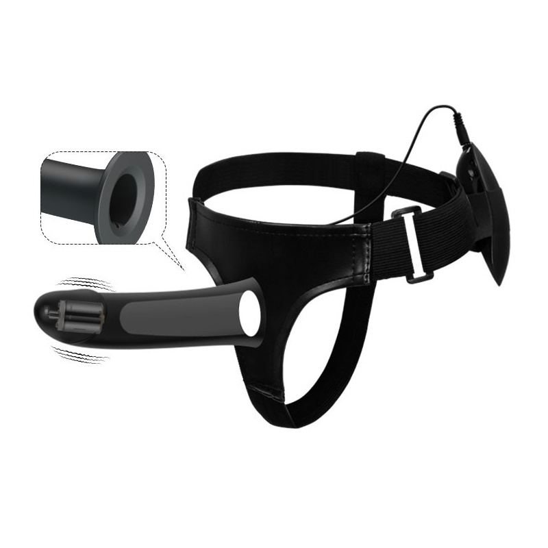 Strap-on Vito z regulowanym pasem, wibrujący, silikonowy, 17,3 cm - 4