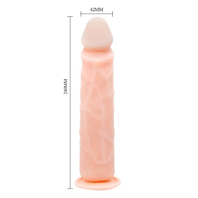 Realistyczne dildo Flexible Real Penis 24 cm z mocną przyssawką - 1 2