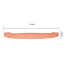 Dildo podwójne Double Dong 14" z elastycznym rdzeniem - 37 cm - 5