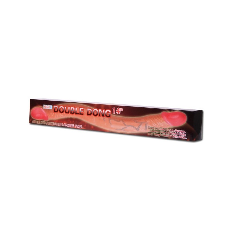 Dildo podwójne Double Dong 14" z elastycznym rdzeniem - 37 cm - 6
