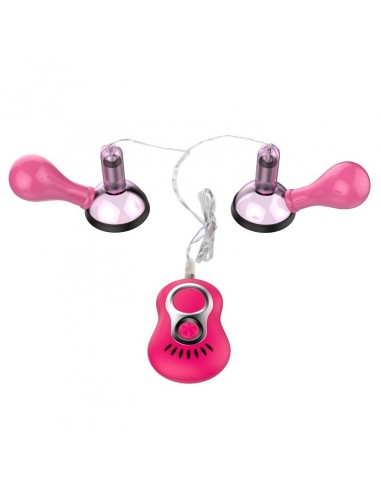 Pompki na sutki BAILE - Crazy Beauty Vibrating Niple Sucker - Pompki do sutków i pochwy - 1