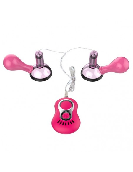 Pompki na sutki BAILE - Crazy Beauty Vibrating Niple Sucker - Pompki do sutków i pochwy - 1