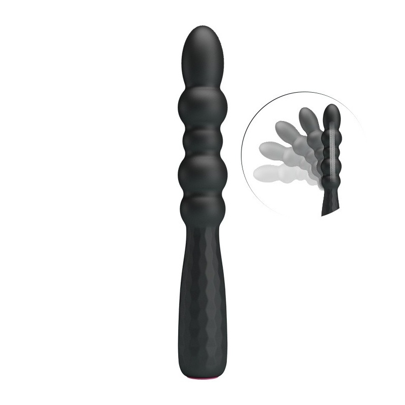 Wibrator analny Monroe elastyczny 12 funkcji 18,5 cm - 2