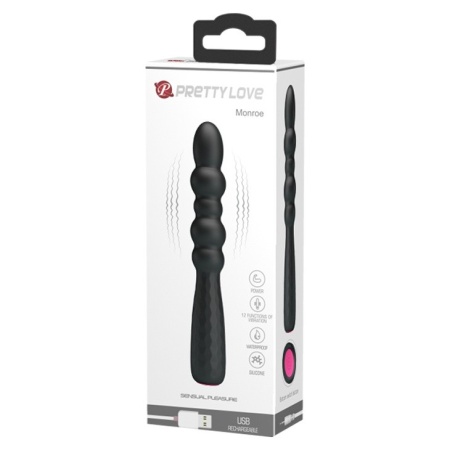 Wibrator analny Monroe elastyczny 12 funkcji 18,5 cm - 9