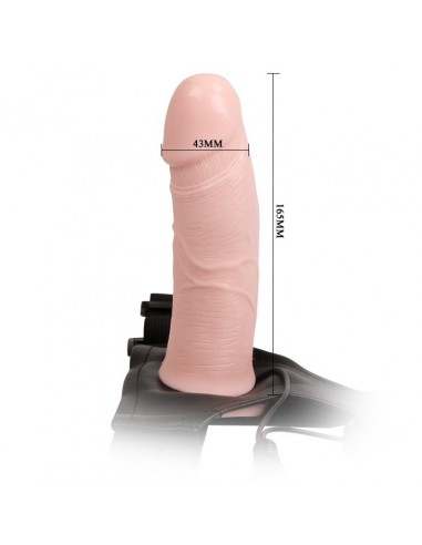 Penis Z Wibracjami Na Pasku Vibratin Hollow Strap-On - Strap-ony, dilda na pasku z wibracją - 5