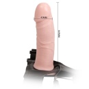 Strap-on z pustym kanałem BW-022039 z wibracją, długość całkowita 17 cm - 5