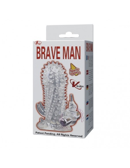 Wibrująca Nakładka Na Penisa - Brave Man - Przedłużki i nakładki na penisa - 7