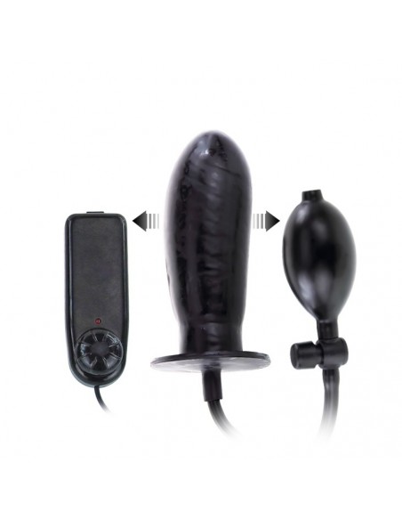 Wibrujący korek analny BAILE - Bigger Joy Inflatable Vibrating Dong - Kulki i korki analne wibrujące - 2