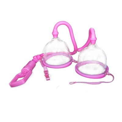 Pompka próżniowa do biustu Twin Cups z podwójnymi miseczkami o średnicy 10 cm - 1
