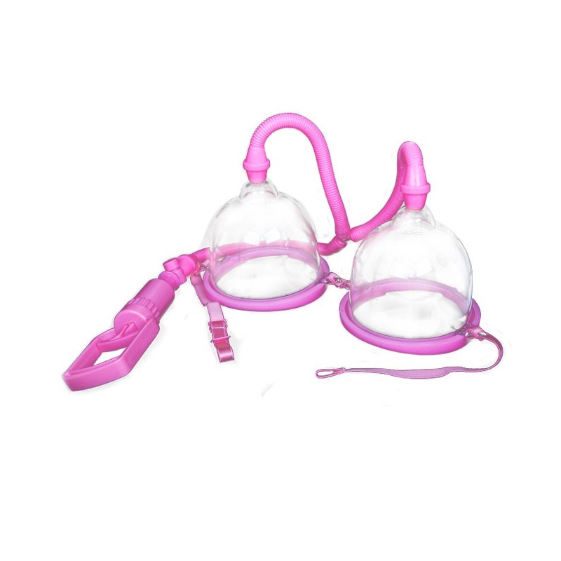 Pompka próżniowa do biustu Twin Cups z podwójnymi miseczkami o średnicy 10 cm - 1