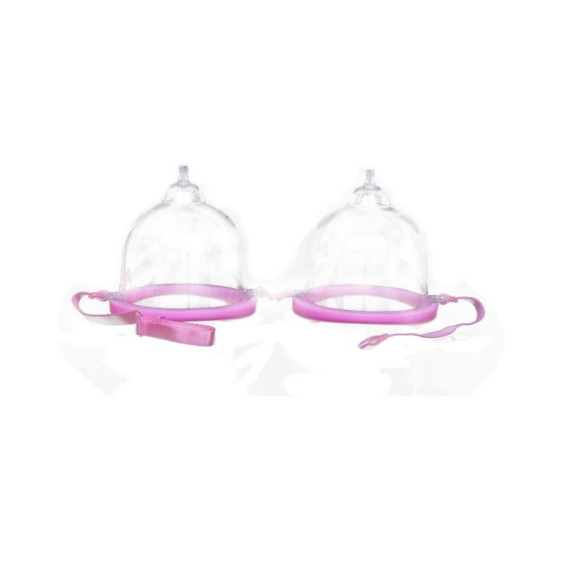 Pompka próżniowa do biustu Twin Cups z podwójnymi miseczkami o średnicy 10 cm - 2