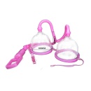 Pompka próżniowa do biustu Twin Cups z podwójnymi miseczkami o średnicy 10 cm - 4