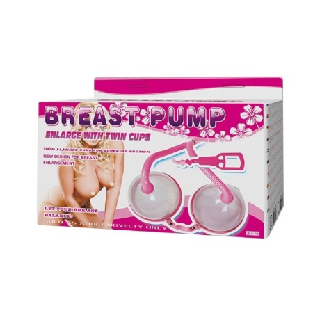 Pompka próżniowa do biustu Twin Cups z podwójnymi miseczkami o średnicy 10 cm - 5