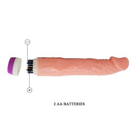 Wibrator Waves of Pleasure Fantasy Vibe 22 cm z realistyczną siatką żylną i regulowanymi wibracjami - 6