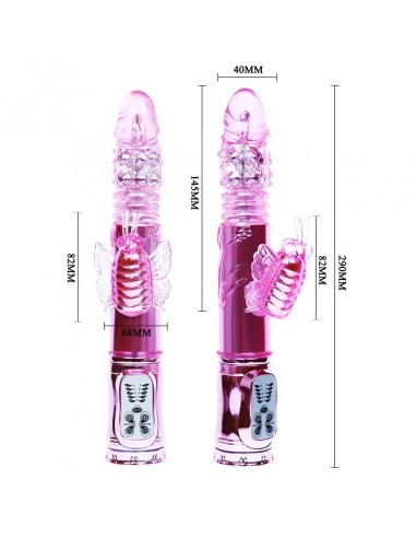 Wibrator z Króliczkiem Throbbing Butterfly - Wibratory Króliczki - 4