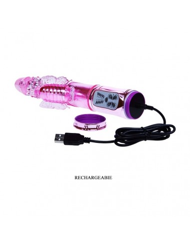 Wibrator z Króliczkiem Throbbing Butterfly - Wibratory Króliczki - 6