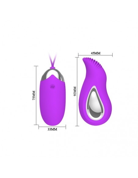 Bezprzewodowe jajeczko wibrujące EDEN USB 12 suction functions - Wibratory Jajeczka - 6
